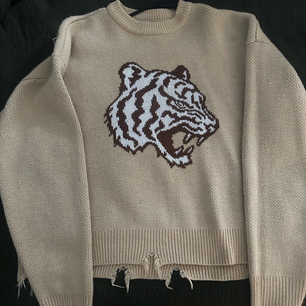 PacSun Frayed Tiger Sweater
